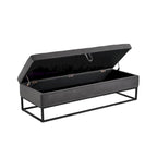 58,6 Banc de lit avec base en métal et rangement