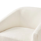 Fauteuil d'appoint rembourré moderne en tissu avec base pivotante à 360° (lot de 2), structure en bois