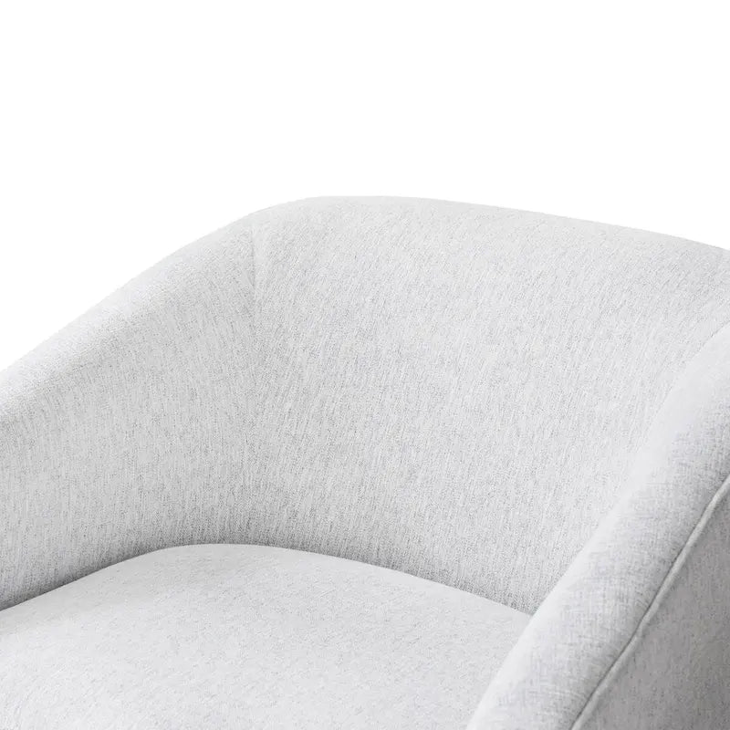 Fauteuil d'appoint rembourré moderne en tissu avec base pivotante à 360° (lot de 2), structure en bois