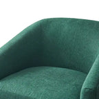 Fauteuil d'appoint rembourré moderne en tissu avec base pivotante à 360° (lot de 2), structure en bois