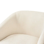 Fauteuil d'appoint rembourré moderne en tissu avec base pivotante à 360° (lot de 2), structure en bois