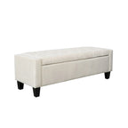 Banc de rangement capitonné en velours Warren