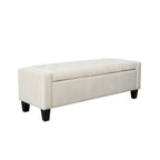 Banc de rangement capitonné en velours Warren