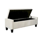 Banc de rangement capitonné en velours Warren