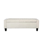 Banc de rangement capitonné en velours Warren