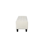 Banc de rangement capitonné en velours Warren