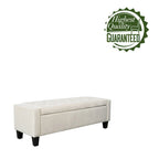 Banc de rangement capitonné en velours Warren