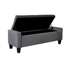 Banc de rangement capitonné en velours Warren
