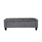Banc de rangement capitonné en velours Warren