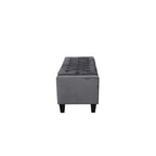 Banc de rangement capitonné en velours Warren