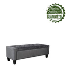 Banc de rangement capitonné en velours Warren