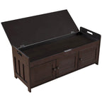 Banc de rangement avec 3 portes Banc à chaussures avec coussin amovible