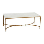 Table basse en marbre véritable et métal