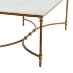 Table basse en marbre véritable et métal