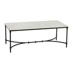 Table basse en marbre véritable et métal