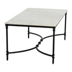 Table basse en marbre véritable et métal