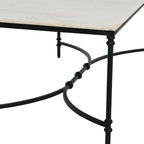 Table basse en marbre véritable et métal