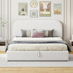 Teddy Fleece Upholstered Platform Bed with Hydraulic Storage System